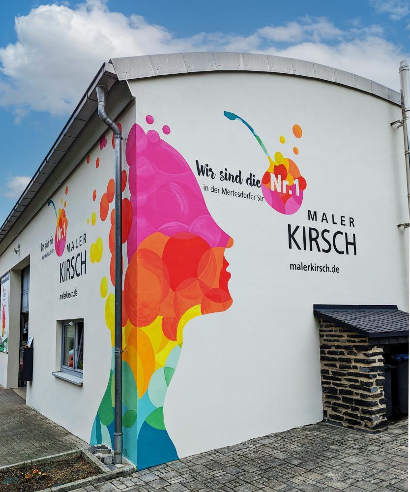 BOHL Design - Aussenbeschriftung - Kunde: Maler Kirsch - Corporate-Identity-Strategie